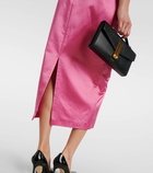 Carolina Herrera Satin midi skirt