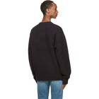 Acne Studios Navy and Brown Melange Sweater