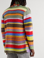 The Elder Statesman - Shawl-Collar Striped Cashmere Cardigan - Multi