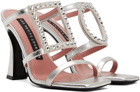 Les Petits Joueurs Silver Hoya Heeled Sandals