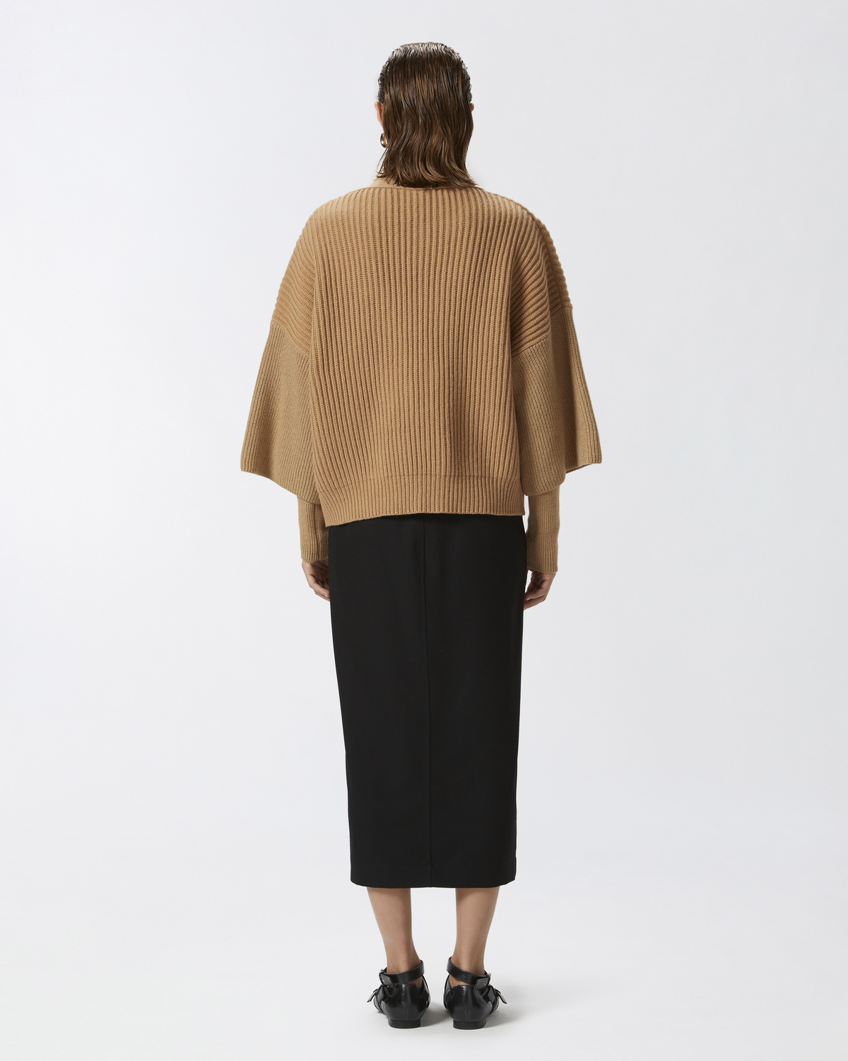 新品未使用　PINKO KNIT カーディガン Pinko Ribbed Wool And Cashmere Cardigan Tannin Beige Pinko
