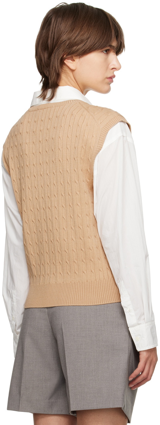 Dunst Beige V-Neck Vest