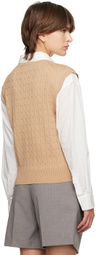 Dunst Beige V-Neck Vest