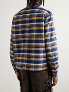 DRKSHDW by Rick Owens - Checked Cotton-Flannel Overshirt - Blue