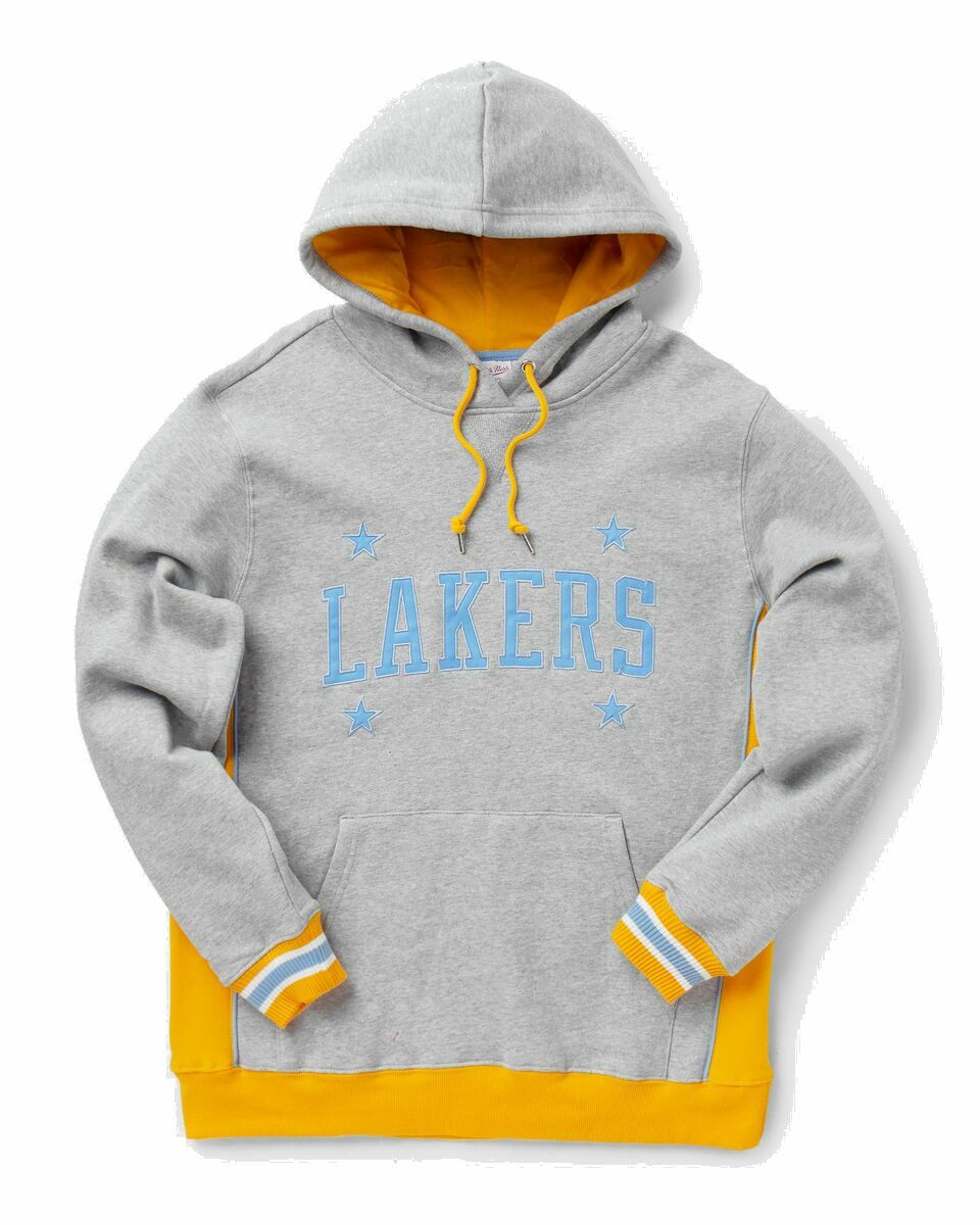 Photo: Mitchell & Ness Minneapolis Lakers Premium Fleece Hoodie Grey - Mens - Hoodies