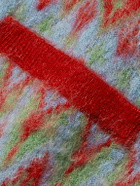 Beams Plus - Jacquard-Knit Cardigan - Red
