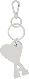 AMI Paris Silver & Off-White Ami de Coeur Keychain