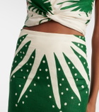 Cala de la Cruz Lodi printed halterneck linen crop top