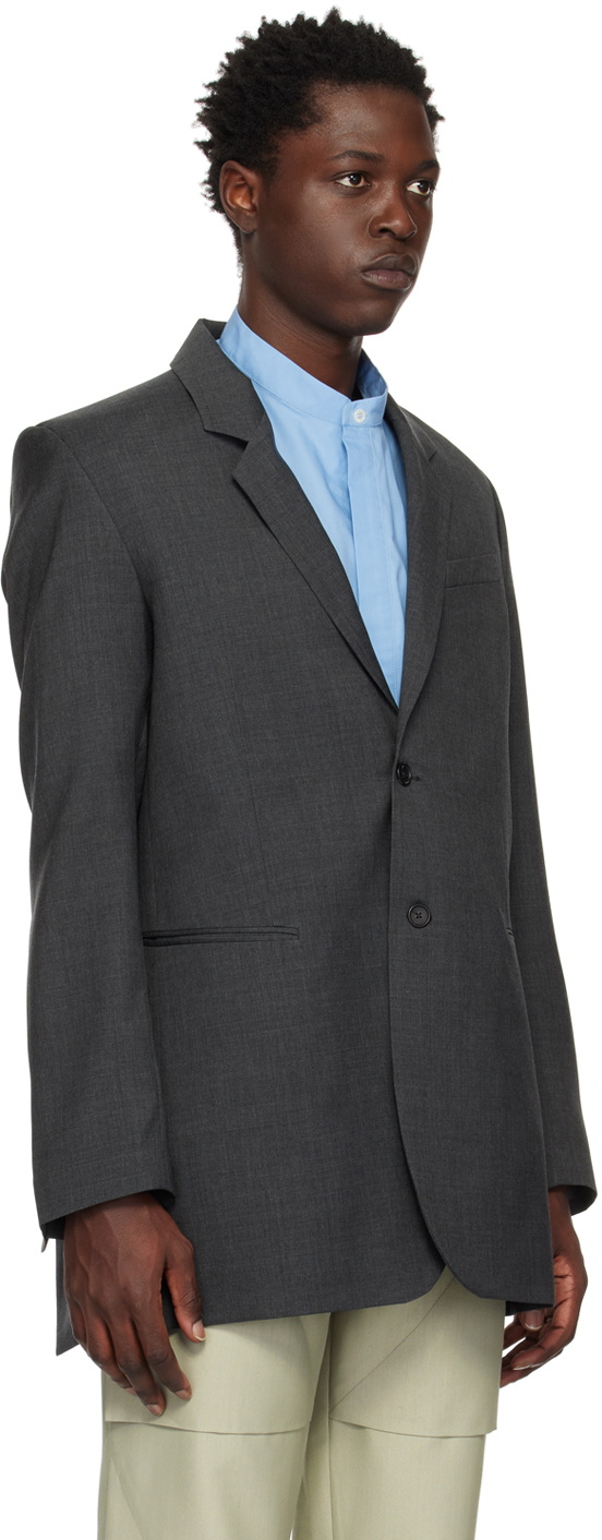 T/SEHNE SSENSE Exclusive Gray Blazer