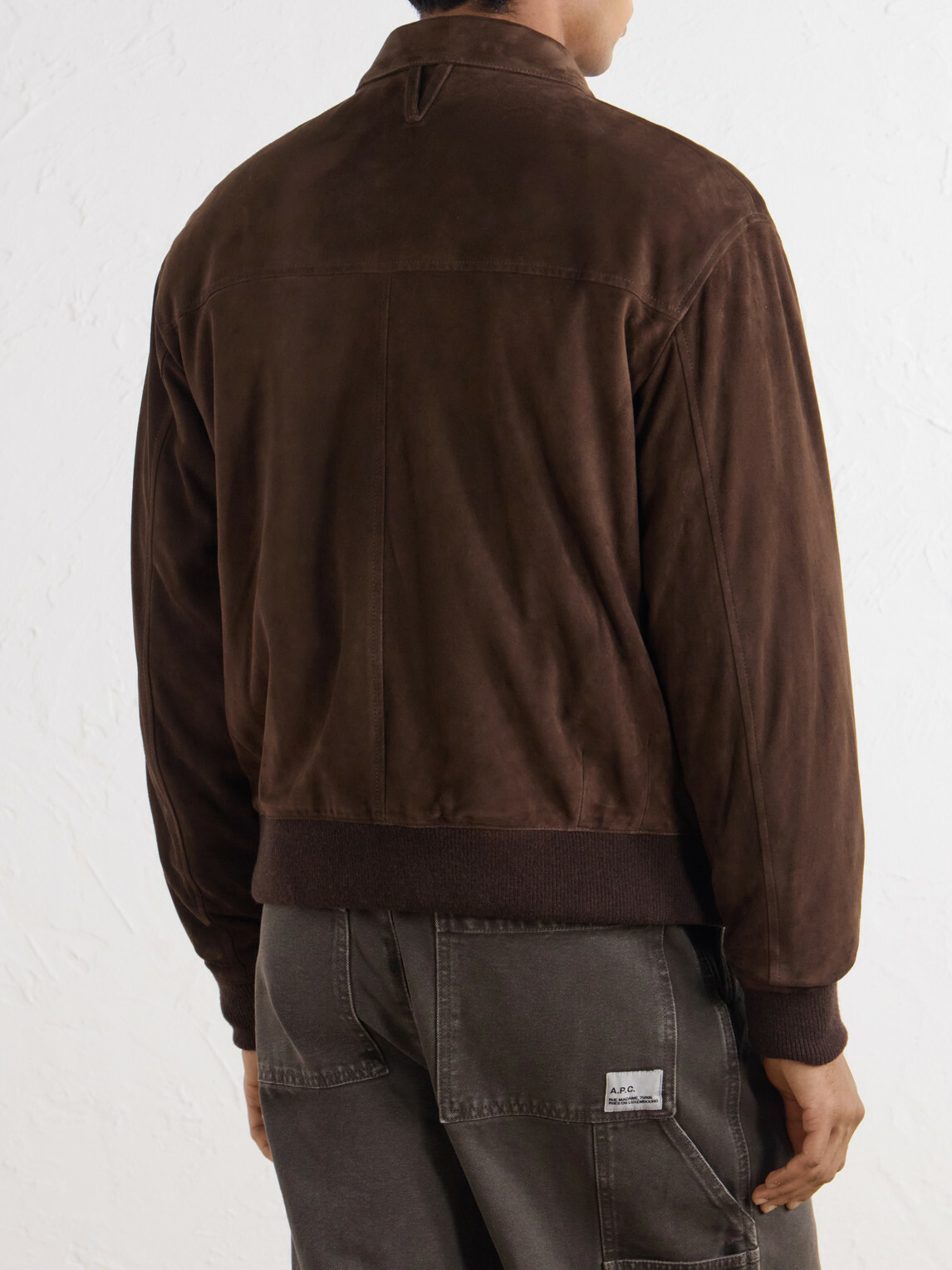 Valstar - Colin Suede Bomber Jacket - Brown