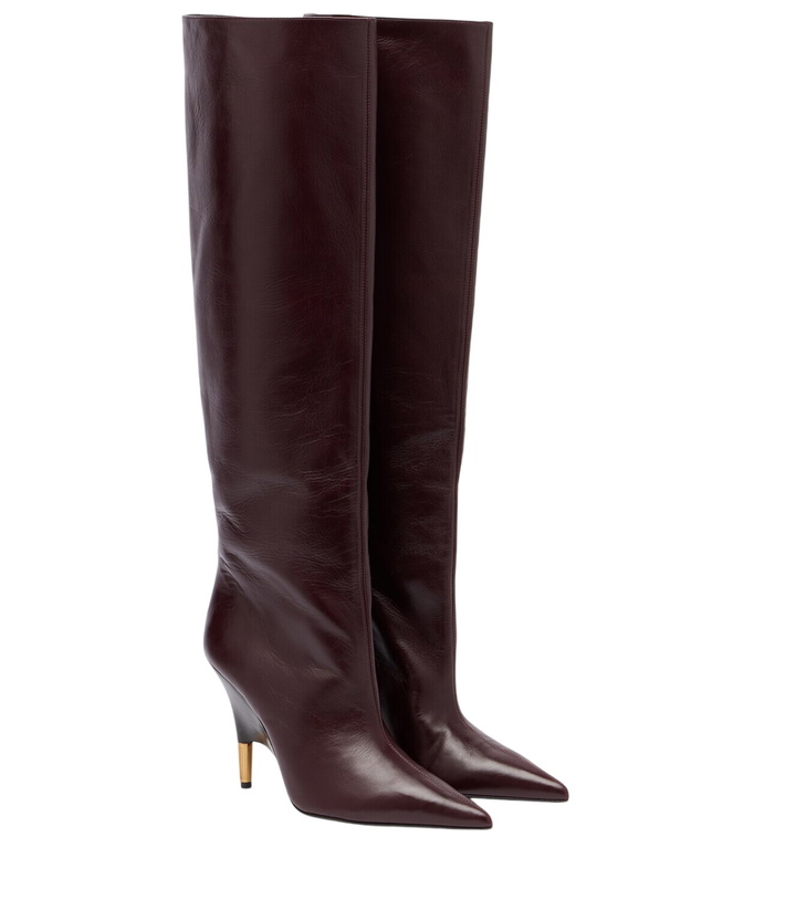 Photo: Khaite Bella 100 leather knee-high boots