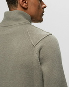 C.P. Company Lambswool Quarter Zipped Knit Grey - Mens - Pullovers