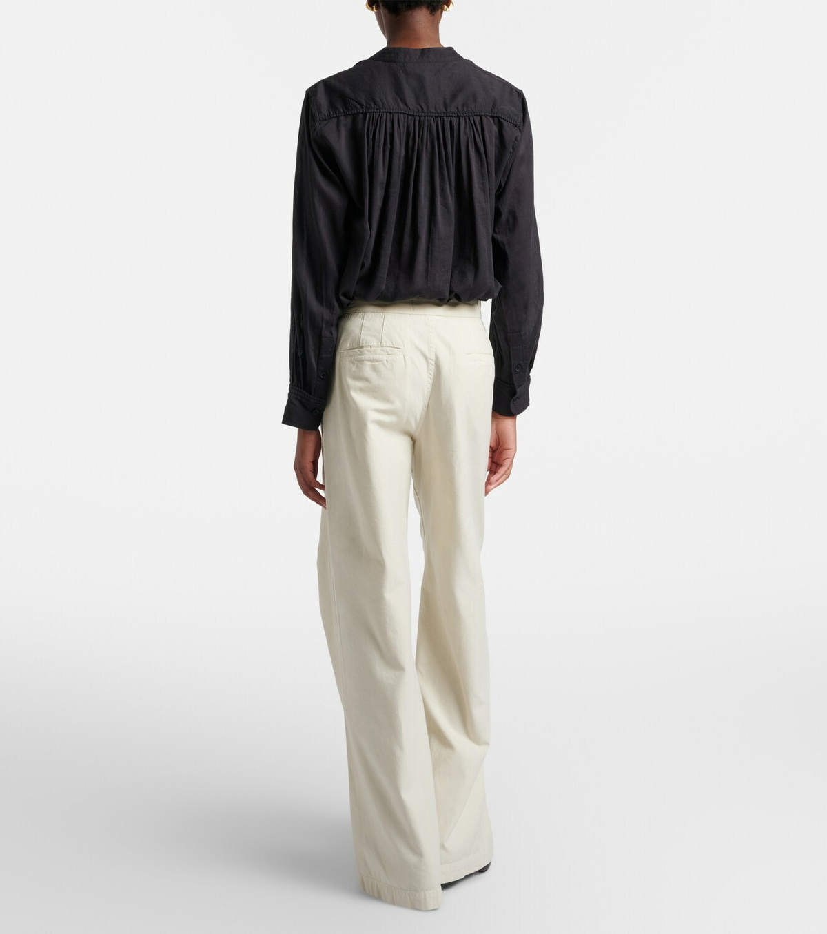 Nili Lotan Reed cotton wide-leg pants