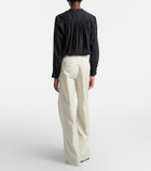 Nili Lotan Reed cotton wide-leg pants