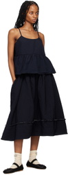 Comme des Garçons Comme des Garçons Navy Peplum Camisole