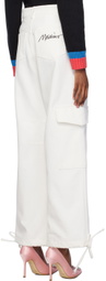 Moschino White Embroidered Jeans