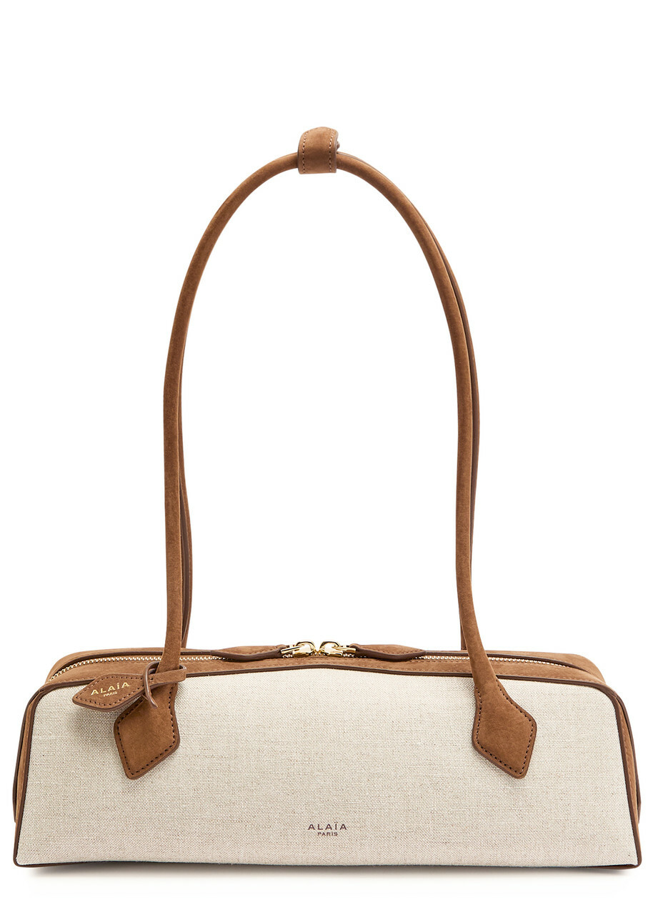 Alaïa Le Teckel Medium Canvas Shoulder bag - Cream - One Size