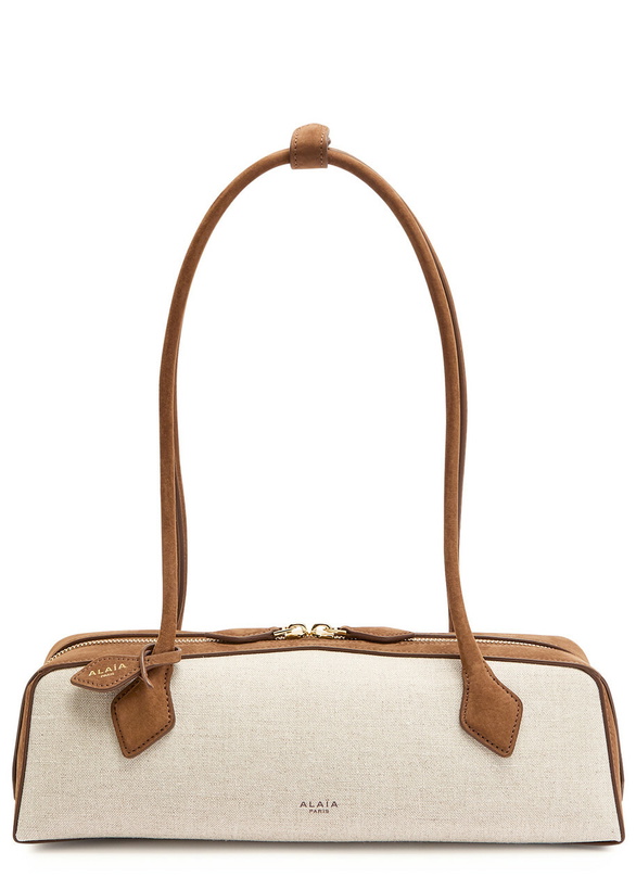 Photo: Alaïa Le Teckel Medium Canvas Shoulder bag - Cream - One Size