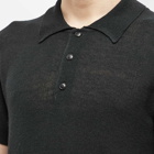 A.P.C. Men's Fred Knit Polo Shirt in Black