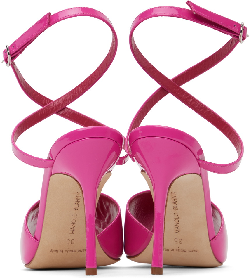 Manolo Blahnik Pink Hourani 105 Heeled Sandals Manolo Blahnik