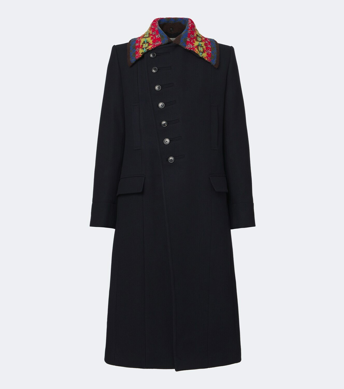 Dries Van Noten Double-breasted wool-blend twill coat