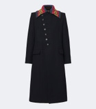 Dries Van Noten Double-breasted wool-blend twill coat