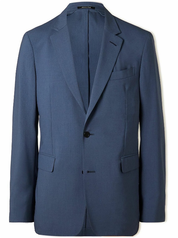 Photo: Dunhill - Travel Unstructured Wool Suit Jacket - Blue