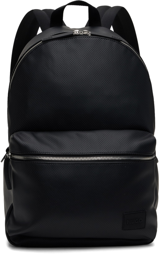 Photo: Hugo Black Perforated Faux Leather Backpack