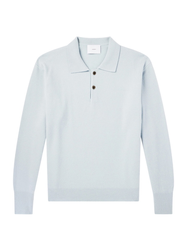 Photo: ssstein - Merino Wool Polo Shirt - Blue