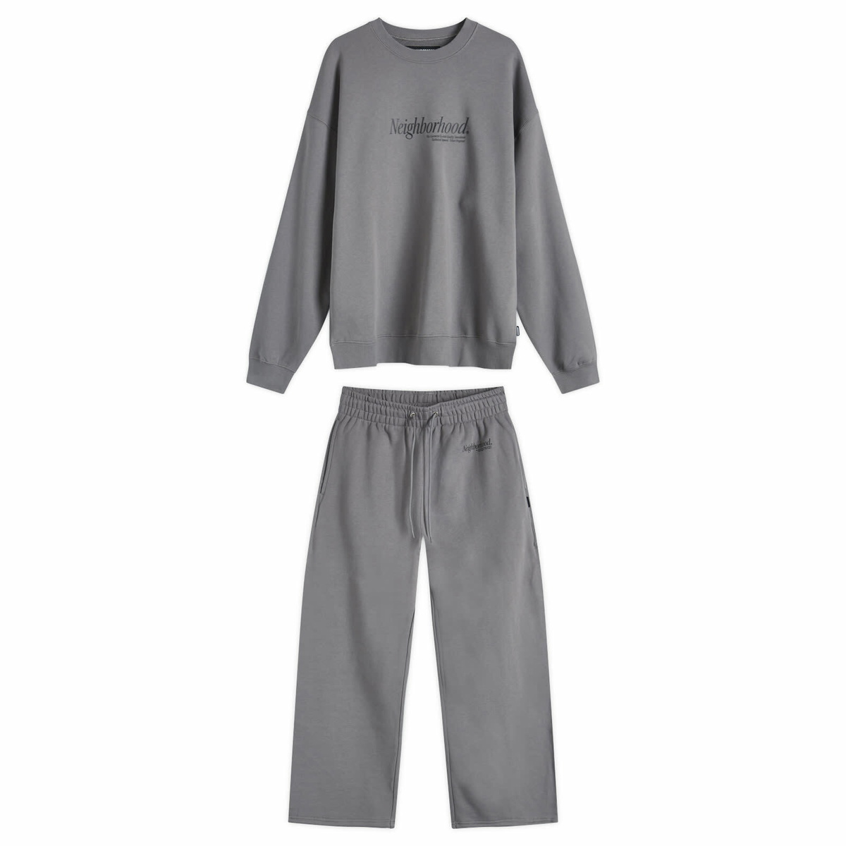 Neighborhood Men's Home Jogger Sweatshirt Set in Black