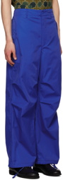 Engineered Garments Blue Pleated Trousers