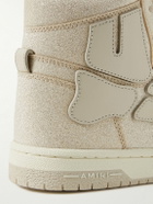 AMIRI - Skel Top Glittered Leather High-Top Sneakers - Neutrals
