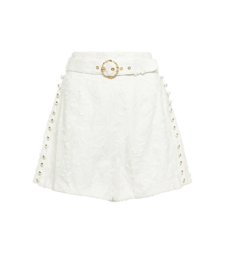 Photo: Zimmermann - Belted high-rise shorts