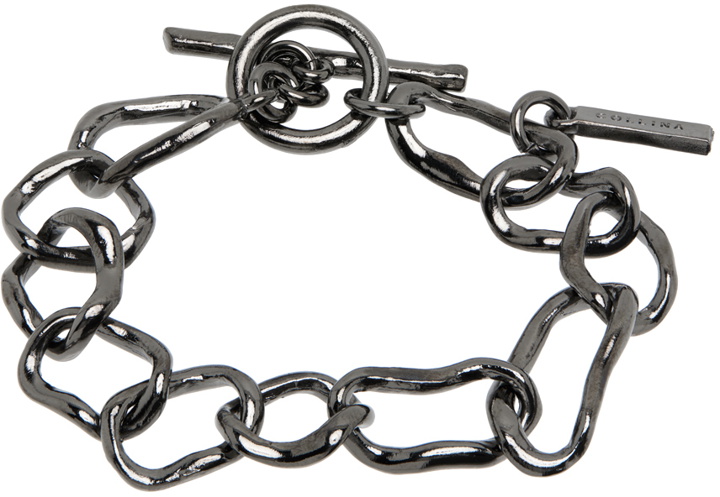 Photo: Collina Strada Gunmetal Crushed Chain Bracelet