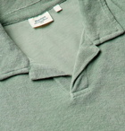 Hartford - Cotton-Terry Polo Shirt - Green