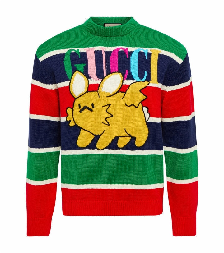 Photo: Gucci - Gucci Kawaii striped intarsia sweater