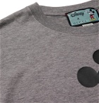 GUCCI - Disney Logo-Print Mélange Cotton-Jersey T-Shirt - Gray