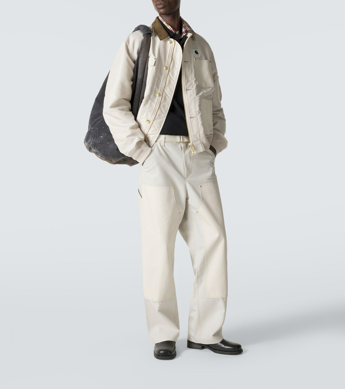 Sacai x Carhartt corduroy-trimmed blouson jacket