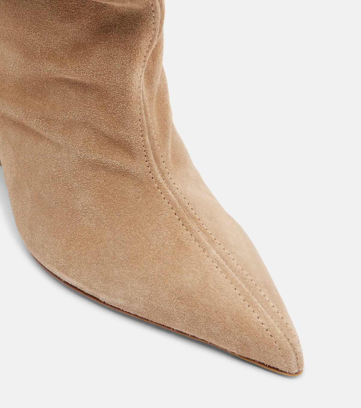 Balmain No-Wedge suede ankle boots