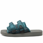 Suicoke Men's Moto-Cab-PT06 Sneakers in D.Teal/Grey