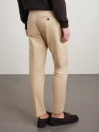TOM FORD - Straight-Leg Cotton-Drill Trousers - Neutrals