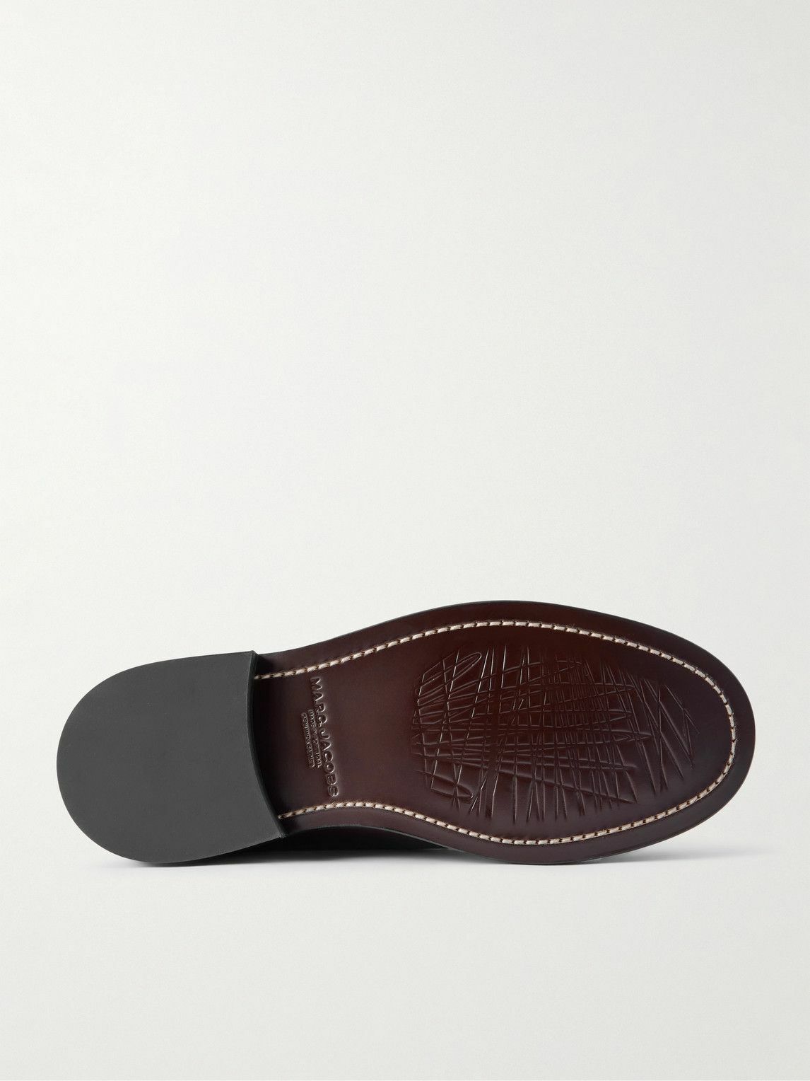 A.P.C. - Marc Jacobs Embellished Leather Penny Loafers - Brown