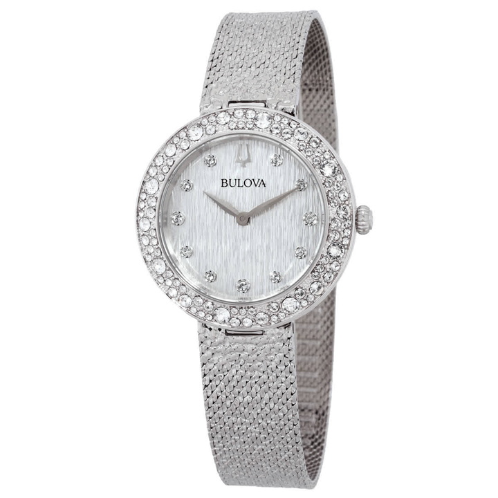 Photo: Bulova Crystal Quartz Silver Dial Ladies Watch 96L329