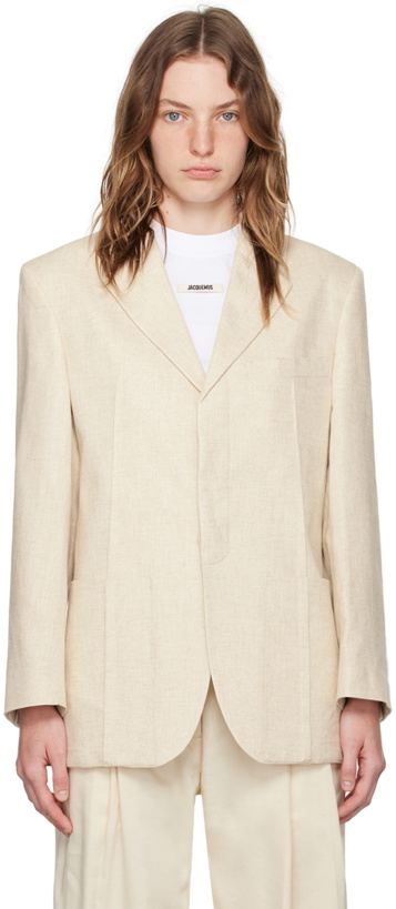 Photo: JACQUEMUS Beige La Casa 'La veste d'Homme' Blazer