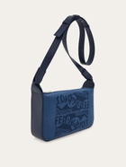 Ferragamo Mens Shoulder bag with logo in Blue