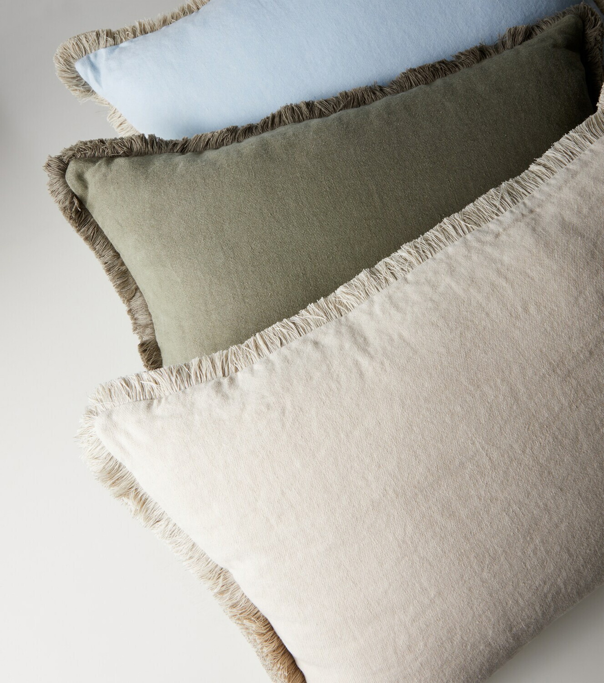 Once Milano Fringed linen cushion