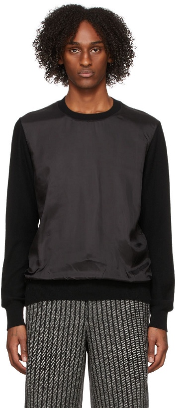 Photo: Comme des Garçons Homme Plus Black Paneled Sweatshirt