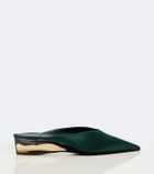 Alaïa Invisible satin wedge mules