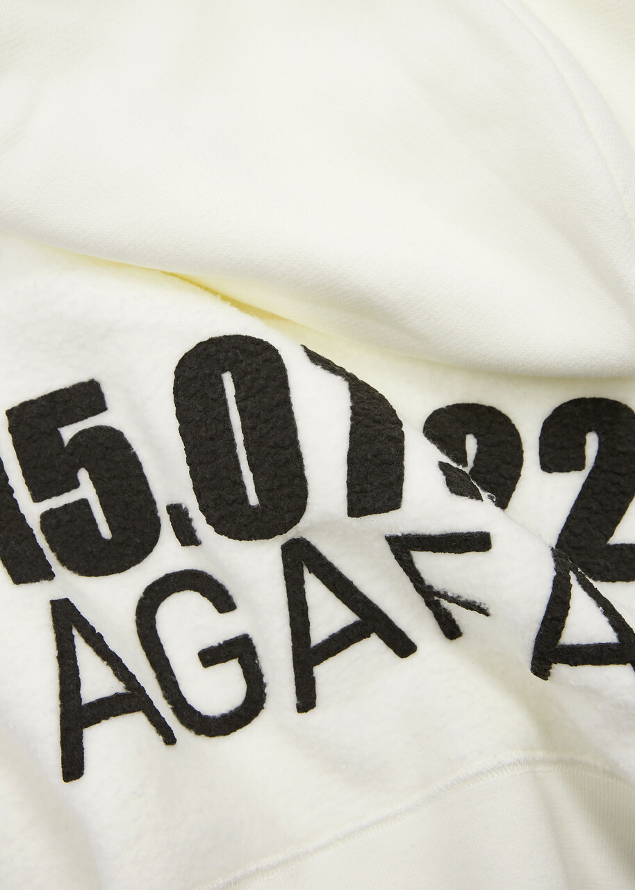【SAINT LAURENT】23SS SAINT LAURENT AGAFAY ロゴパーカー Saint Laurent Agafay Hooded Cotton Sweatshirt Cream Saint