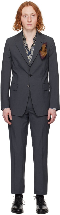 Photo: Dries Van Noten Gray Notched Suit
